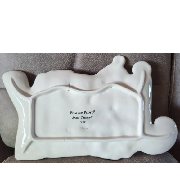 2009 Fitz & Floyd Snack Plate Santa "JOLLY" New in Box-Adorable Christmas Decor! - Picture 8 of 9